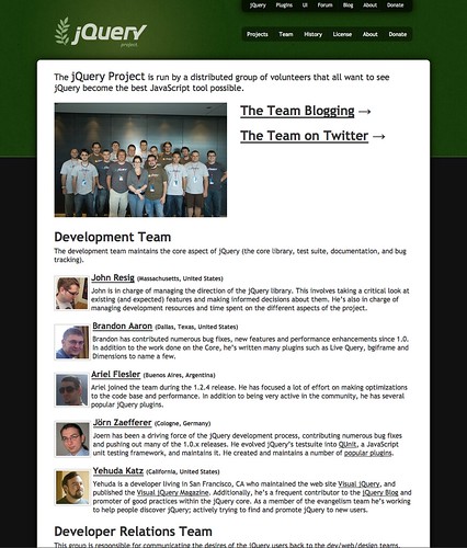 jQuery.org: Team