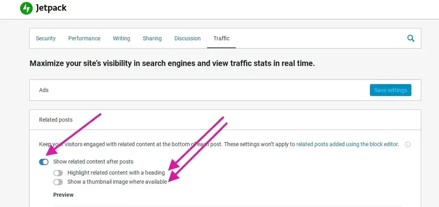 Jetpack Related Posts Feature