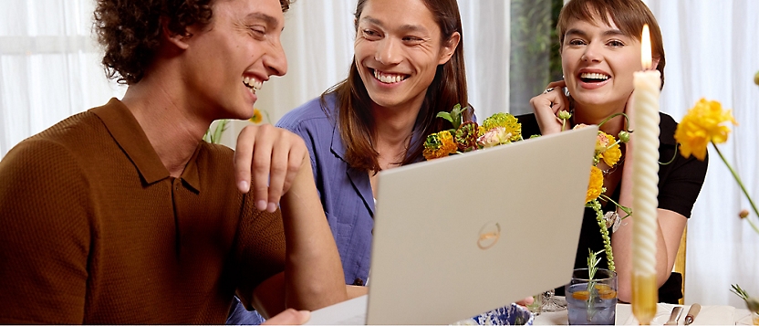 A woman watching laptop