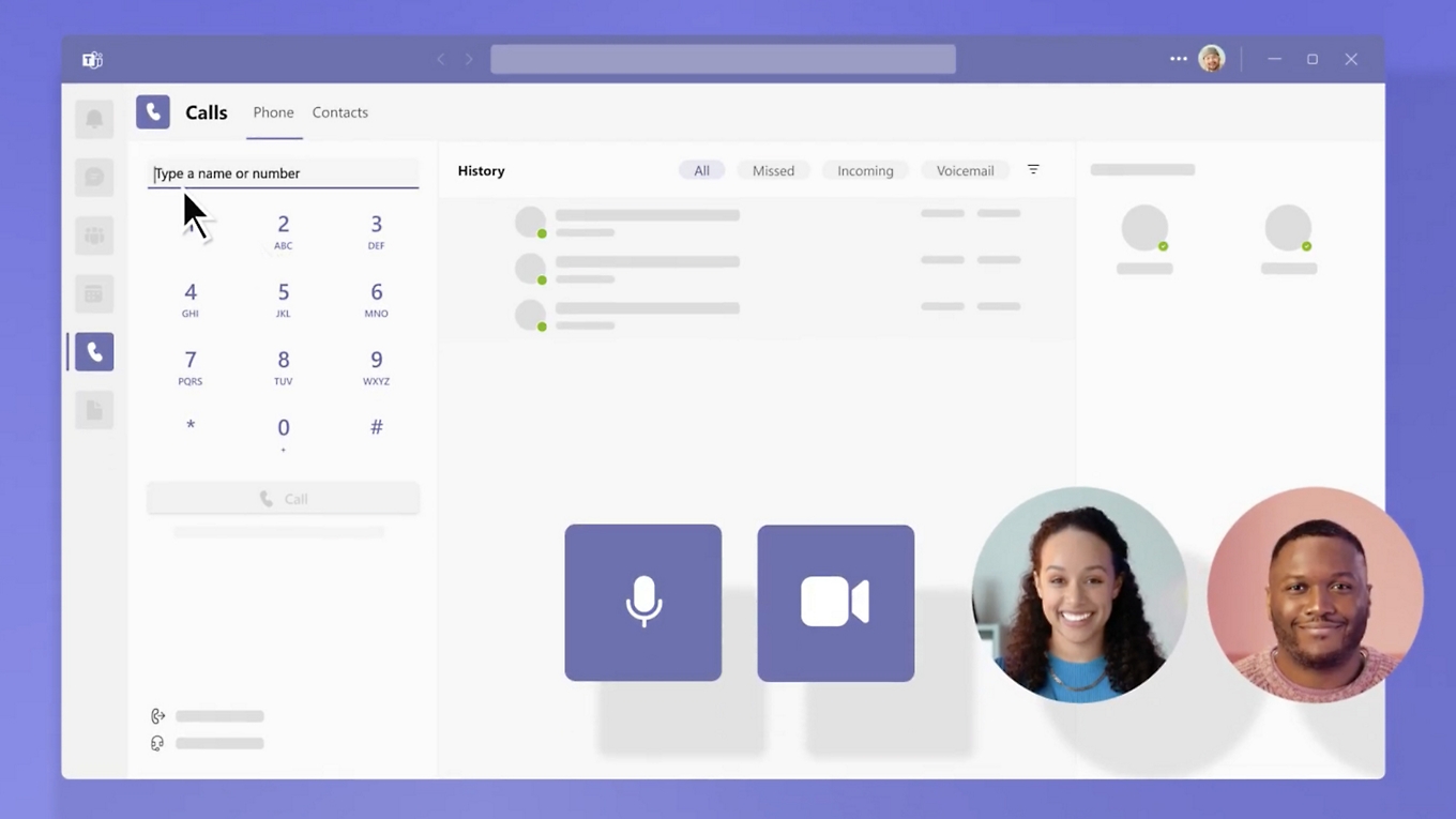 A screen shot of a Microsoft Teams Phone call