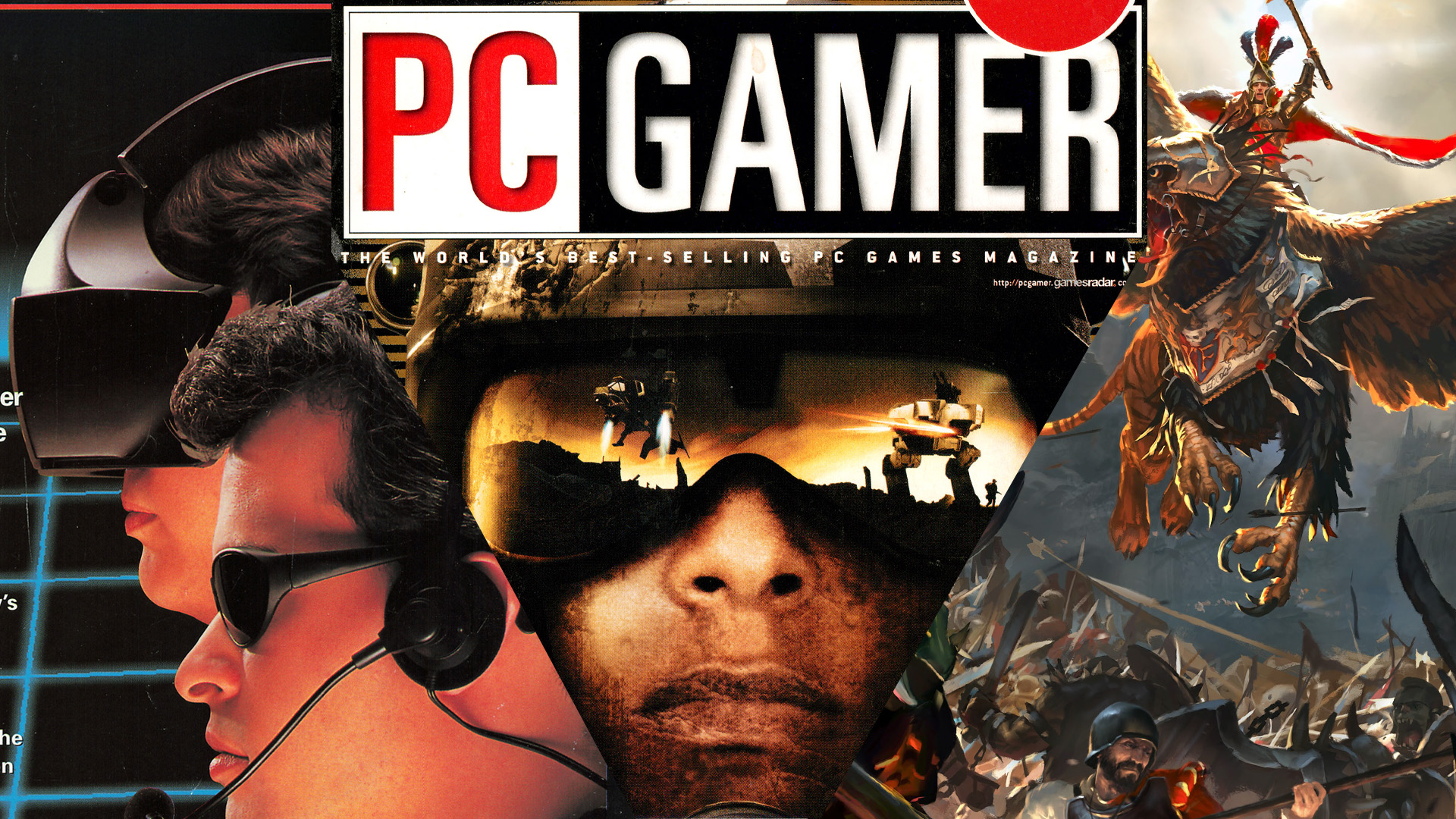 PC Gamer's May 1996, 2006 and 2016 covers