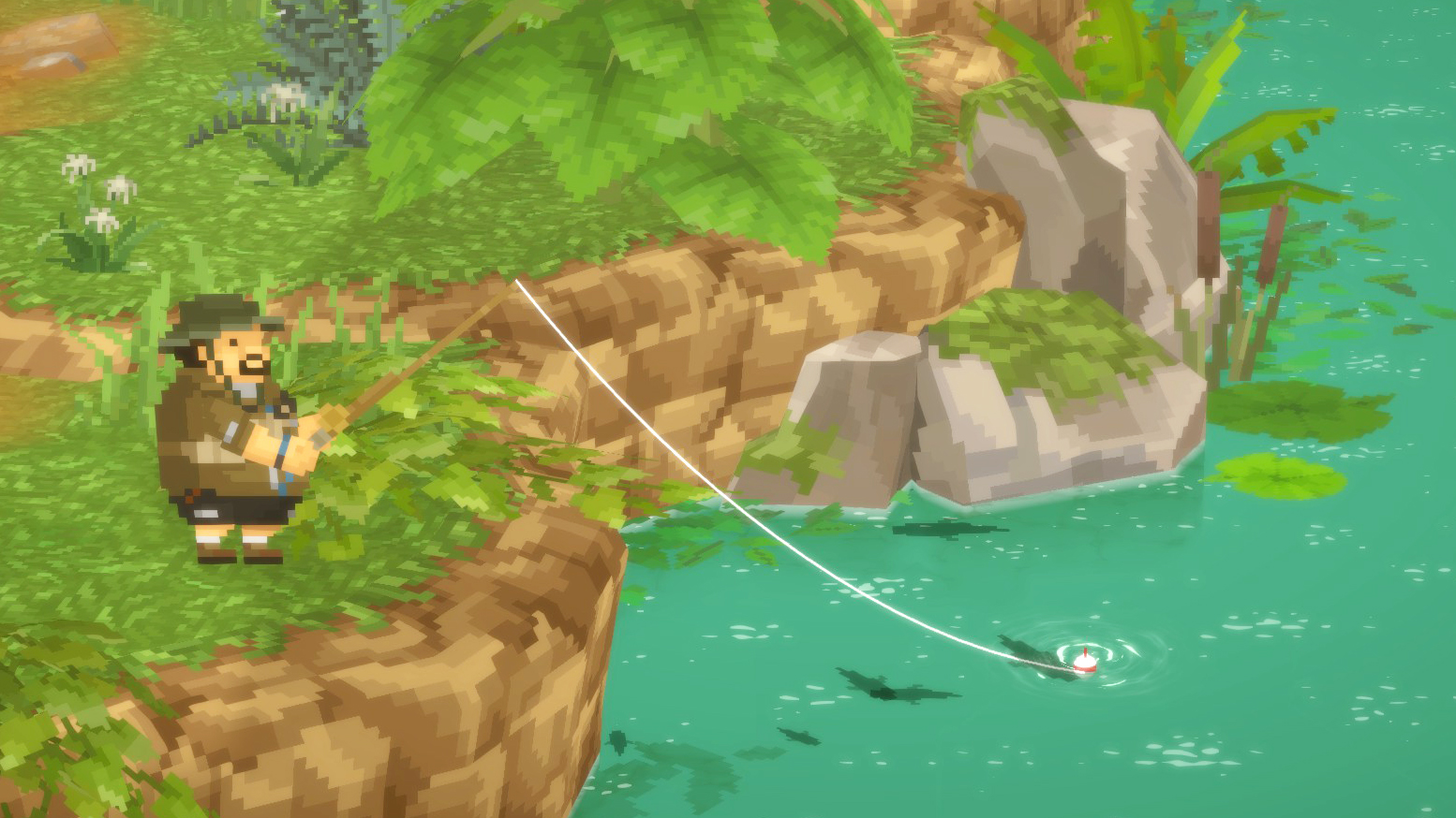 Dave fishing in a pond