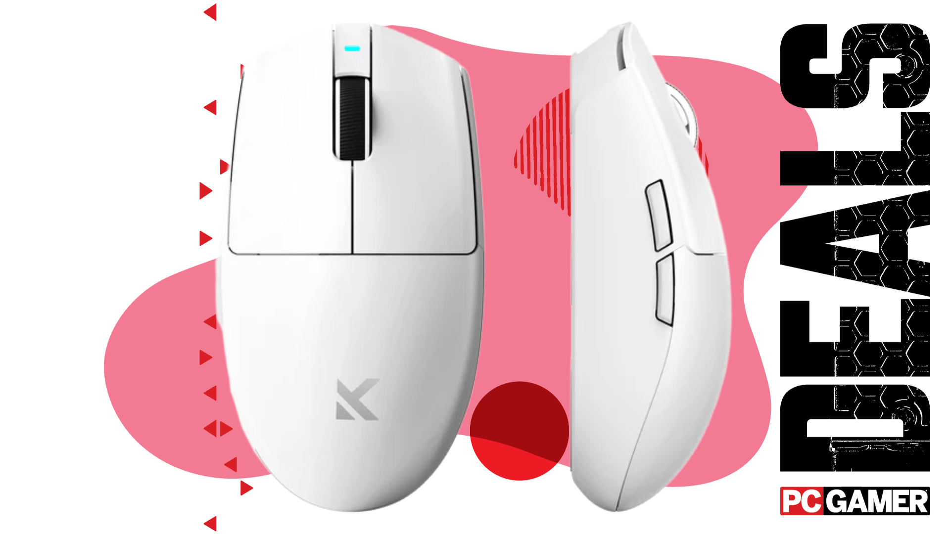 The MCHOSE G3 V2 Wireless Gaming Mouse floats in a void.