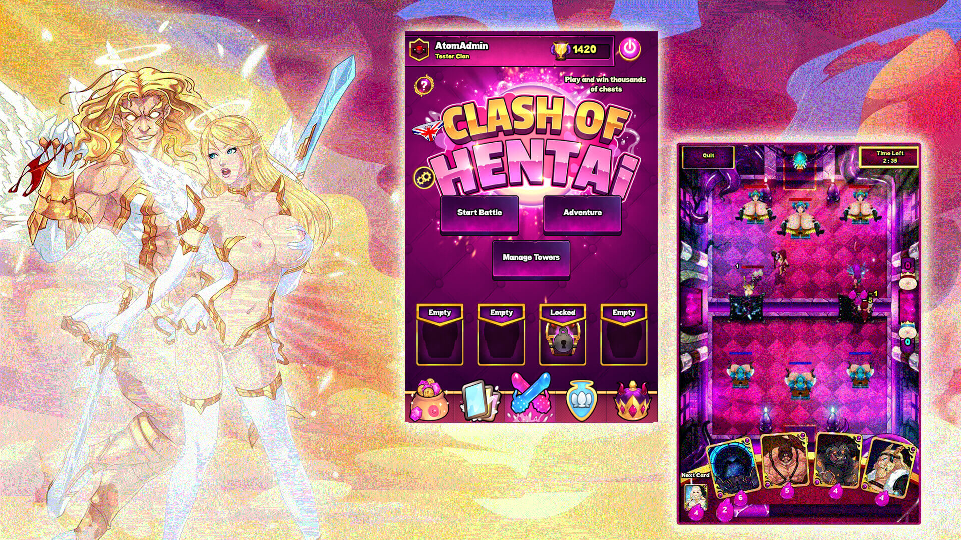 Spielen tower-defense Spiel - Clash of Hentai auf Nutaku tower-defenseSpiel - Clash of Hentai
