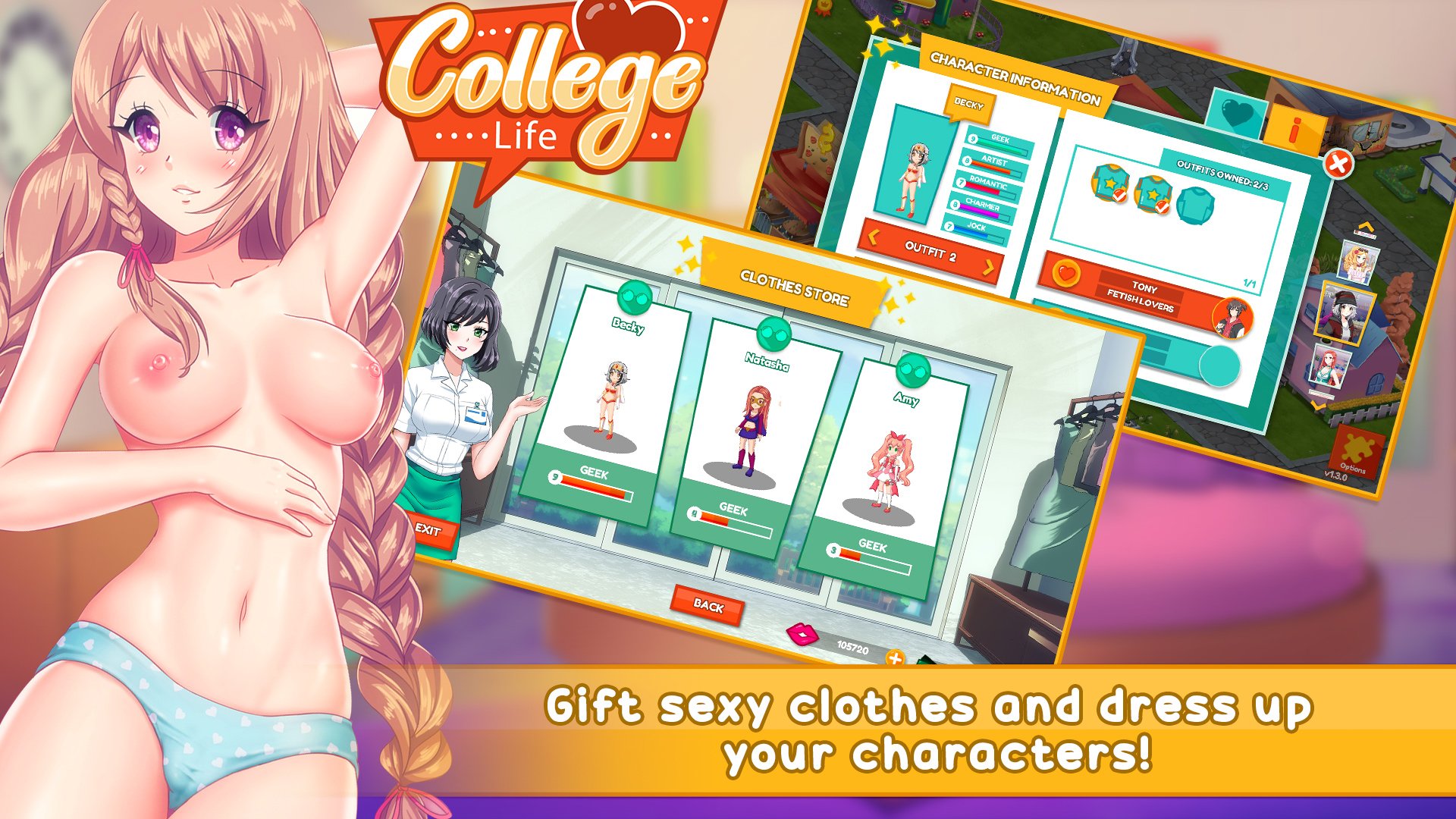Play simulation Game - College Life on Nutaku simulationGame - College Life