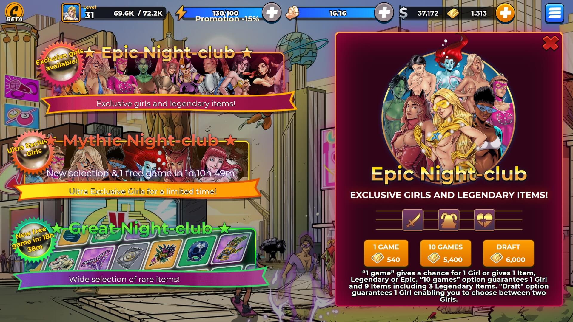 Jugar action-adventure Juego - Comix Harem en Nutaku action-adventureJuego - Comix Harem