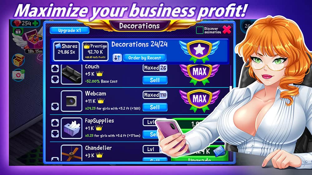 Graj casual Gra - Fap CEO na stronie Nutaku casualGra - Fap CEO