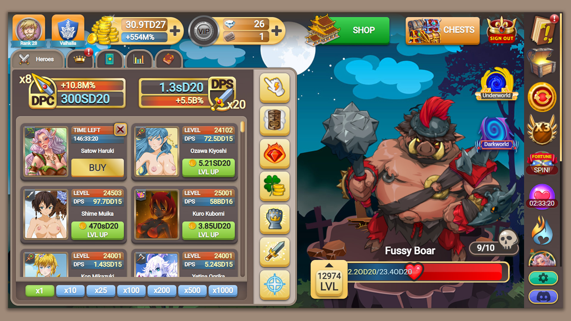 玩 casual 游戏 - Fap Titans 在 Nutaku casual游戏 - Fap Titans