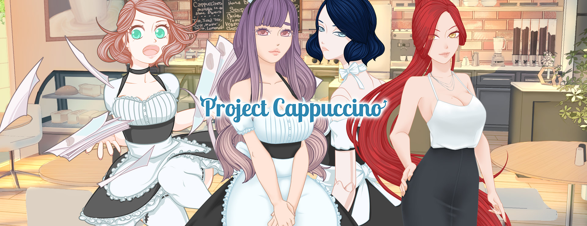 Graj Project Cappuccino na stronie Nutaku Project Cappuccino - Powieść wizualna Gra