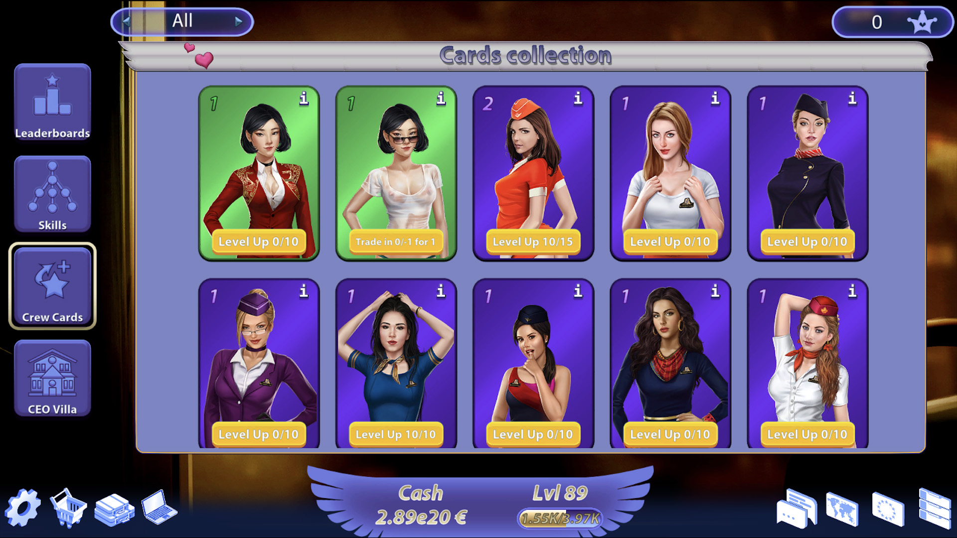 Graj casual Gra - Sexy Airlines EVO na stronie Nutaku casualGra - Sexy Airlines EVO