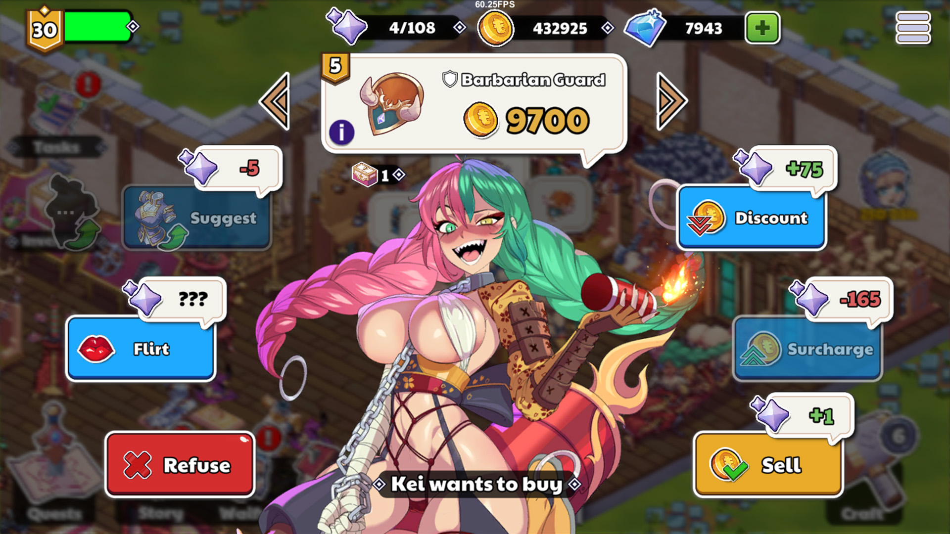 玩 casual 游戏 - Waifu Shop 在 Nutaku casual游戏 - Waifu Shop