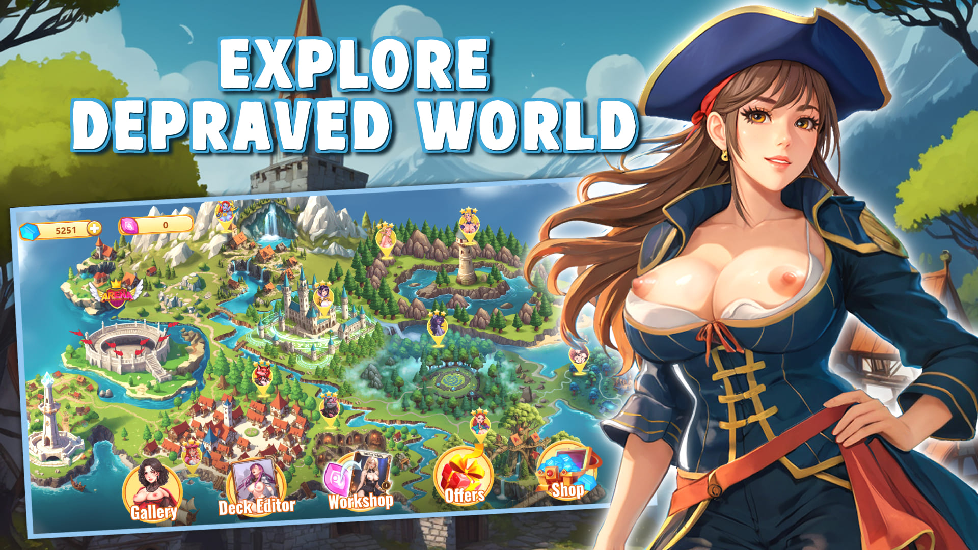 Play card Game - Depraved World on Nutaku cardGame - Depraved World