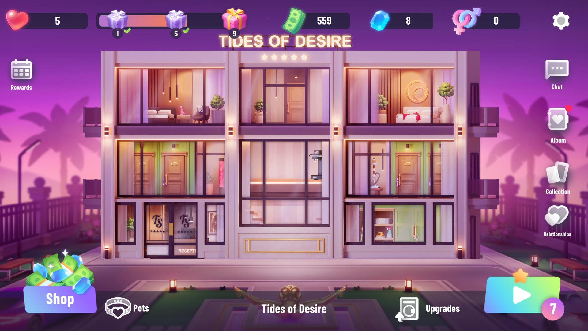 玩 casual 游戏 - Desire Inn 在 Nutaku casual游戏 - Desire Inn