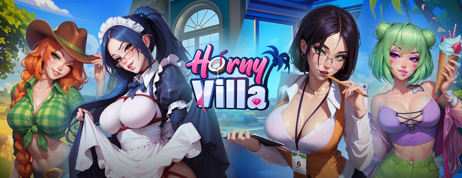 Play Horny Villa on Nutaku Horny Villa - Casual Game