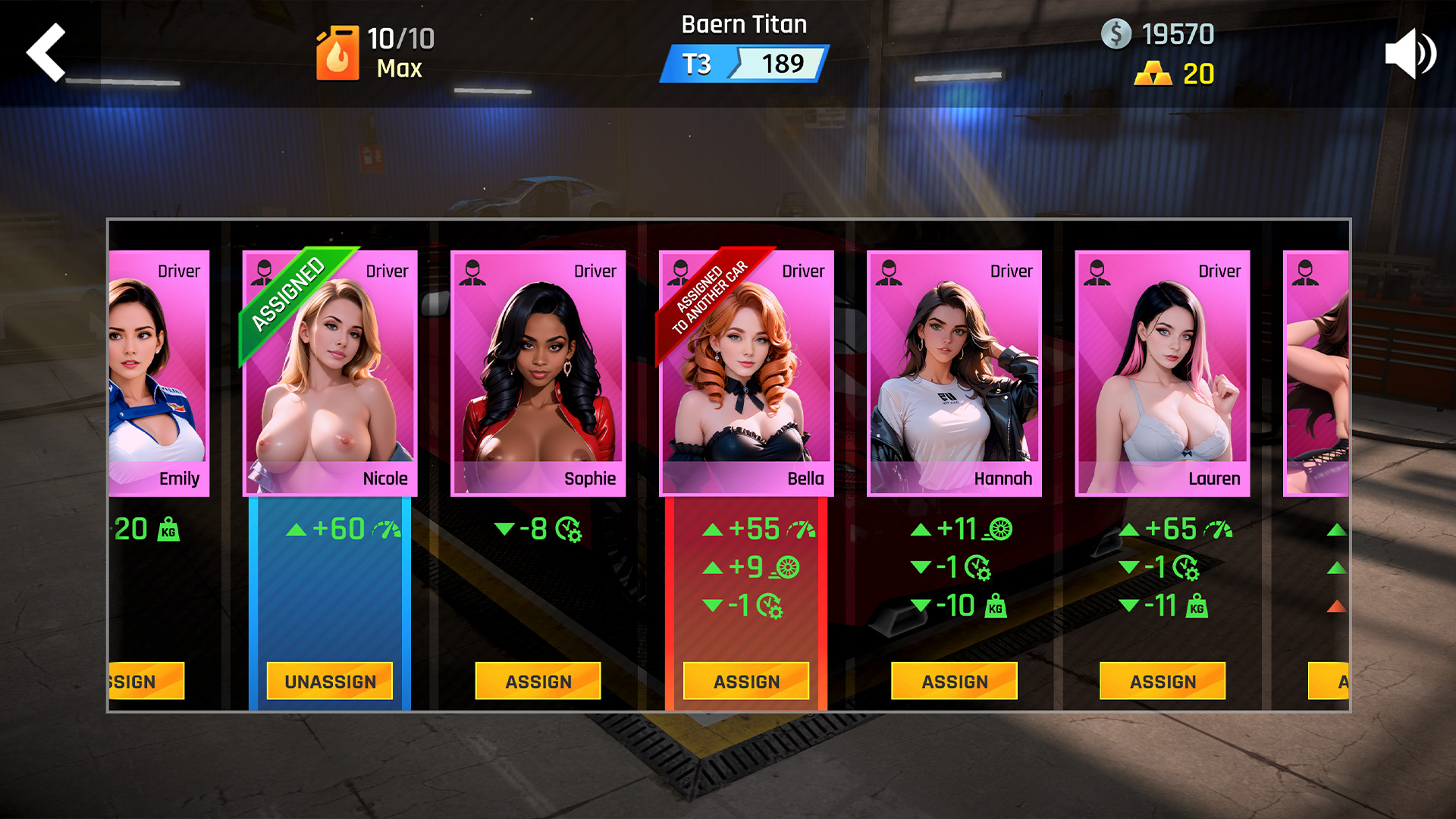 Play management Game - Street Racing: Hot Nights on Nutaku managementGame - Street Racing: Hot Nights
