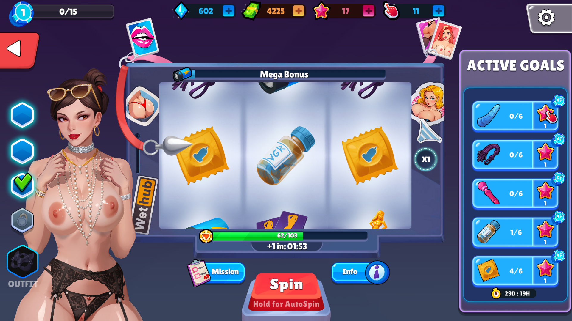 玩 casual 游戏 - Wet Wealth 在 Nutaku casual游戏 - Wet Wealth
