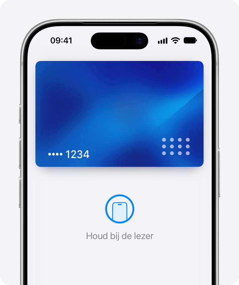 Een betaalpas op iPhone.
