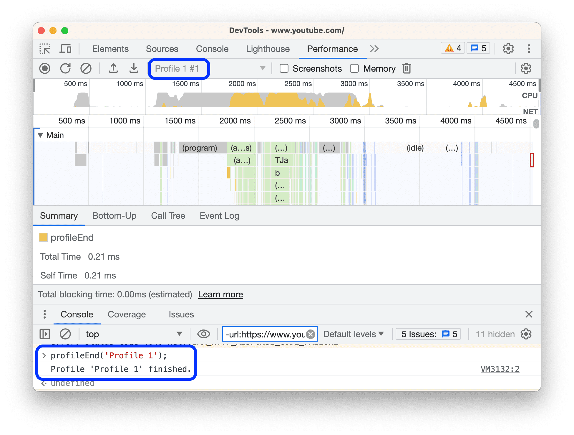 Perfil 1 en el segmento principal de Performance.