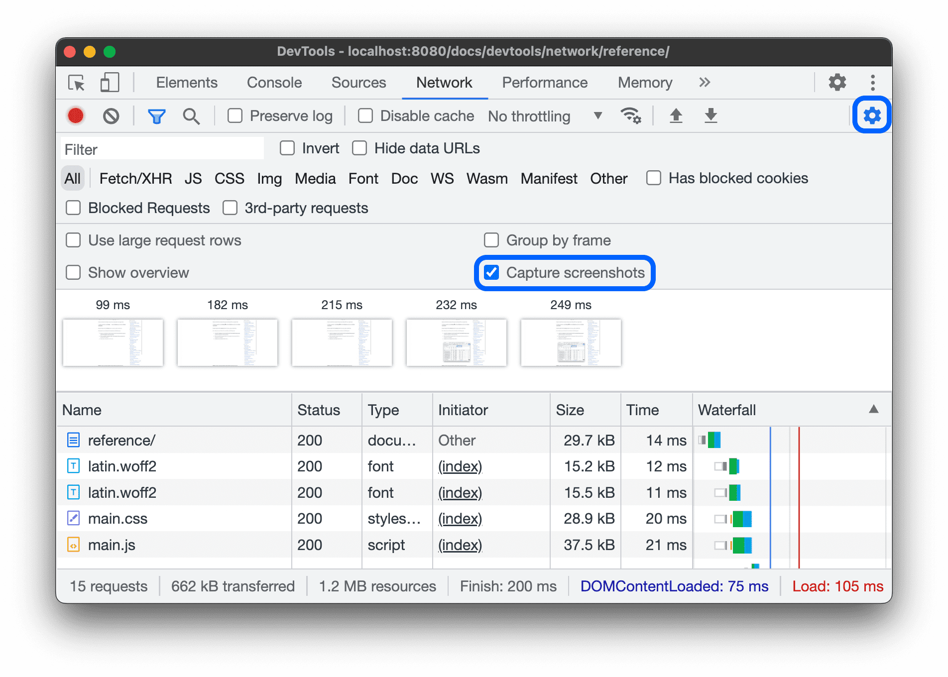 Die Aufnahme von Screenshots ist aktiviert.