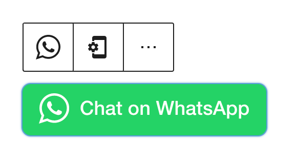 녹색 WhatsApp 버튼 스크린샷