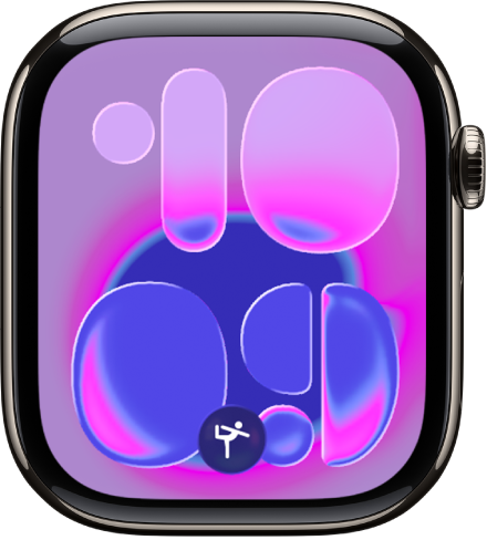Циферблатът на Apple Watch със съвет за Smart Stack (Умен комплект) в долната част на екрана.