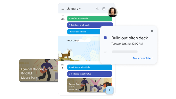 Gérez votre travail et votre vie personnelle avec Google Agenda.