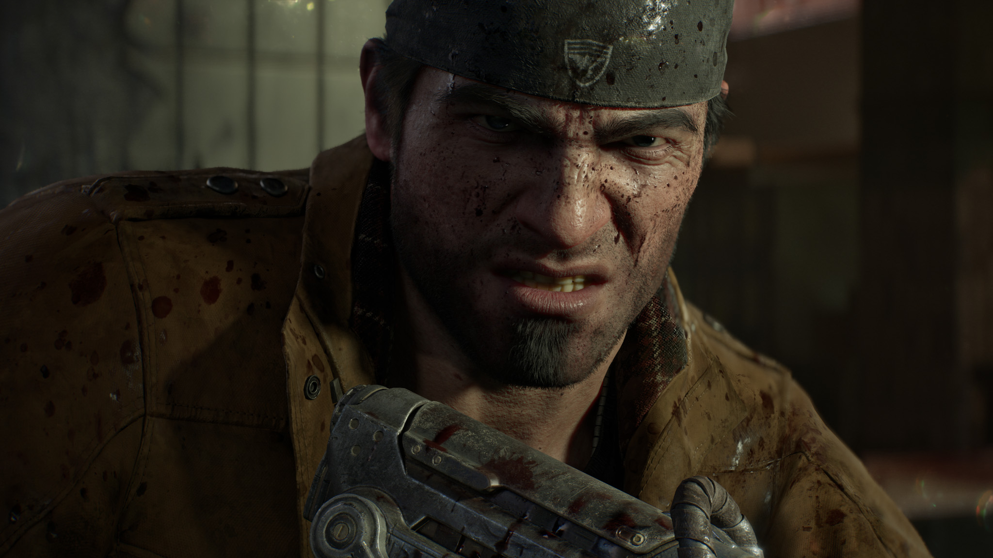 Dramatic close-up of Marcus