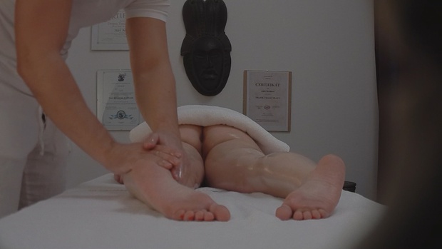 5. Download full pics of Brunette Teases Her Way to Ecstasy on the Table from czechmassage.com