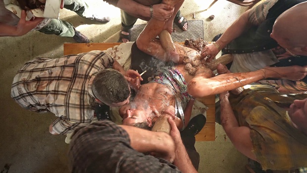 11. Download full pics of Stuffed, Smashed, Splattered – MILF’s Anal Nightmare from monstercockgang.com