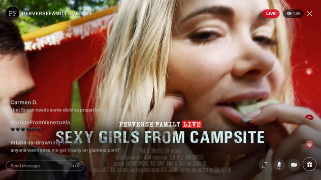 Chicas sexis del camping